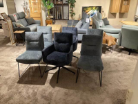 Natura - 6er-Set Stuhl Calgary Stoff Fusion Niagara 158 & Indigo 90 Blau - 9