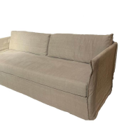 Meridiani - Sofa Fox Bezug Stoff Santos Taupe Beige Füße Metall Inklusive 2 Rückenkissen - 8