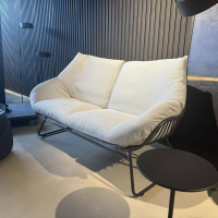 Solpuri - Lounge Sofa XL Chill Stoff Diamond Calcutta White Grey Weiß Grau Gestell Aluminium Anthracite Anthrazit - 6