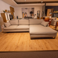freistil Rolf Benz - Ecksofa 134 Stoff 4046 Hell Steingrau Stahlkufe Tiefschwarz Matt Inklusive Kissen - 4