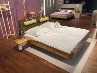 Natura - Bett 1660 Wildeiche Massiv Geölt mit 2 Nachttischen ohne Lattenrost ohne Matratzen - 6