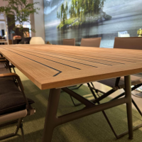 DEDON - Outdoor Sitzgruppe Seax Platte Teakholz Gestell Aluminium Black Pepper Schwarz Pulverbeschichtet - 2