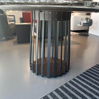 Janua - Tisch BC 07 Basket Platte Stein Verde Lepanto Schwarz Weiß Rund Streben Tiefschwarz Schwarz - 3