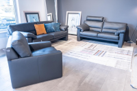 Erpo - Polstergarnitur Leder 43 059 Braun Inklusive Kopfstütze 2 Sofas 1 Sessel - 3