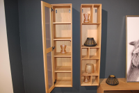 Paul Lindberg - Wohnwand Tookan Massiv Geölte Eiche Glastüre Satinato Taupe - 5