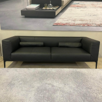 Walter Knoll - Sofa Jaan Living 782 30 Leder Palladio Nero Schwarz Gestell Aluminium Schwarz Matt Pulverbeschichtet - 4