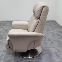 himolla - Relaxsessel Easyswing "S" 2-Motorisch Leder 35 Mariposa Alabaster Beige Mit Tellerfuß Edelstahl - 6