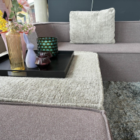 COR - Ecksofa Trio Stoff 9120 Marone Violett Und 9047 Greige Grau Beige - 14