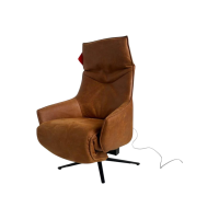 himolla - Relaxsessel 7162 S Lounger  Stoff 13 Nevada Cognac Braun Sternfuß Schwarz Inklusive Aufstehhilfe - 4
