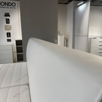 RUF Betten - Boxspringbett Mercata Kunstleder Weiß Creme Fuß S Schwarz Lackiert Mit Elektrischer Verstellung - 11