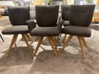 Natura - 6er-Set Stuhl Westmore Stoff Texel Schlamm Braun Grau - 8