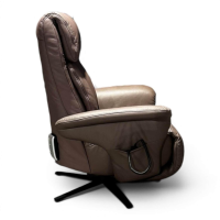 himolla - Sessel 8937 Easy Swing M Leder 24 Longlife Rustika Kokos Braun Gestell Metall Schwarz Mit Elektrischer Verstellung - 3