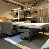 Bodema - Schlafsofa Richard Stoff Bonsai CH2955 032 Grün Metallfüße Schwarz Matt Mit Taschenfederkernmatratze - 3