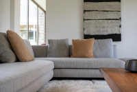 Walter Knoll - Ecksofa Tama Stoff Bogar Platinum Grau Tablette Nussbaum Geölt Füsse Nussbaum Geölt - 3