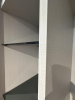 Contur - Schiebetürenschrank Athena Logica Lack 127 Hot Grau Griff Lack Absetzungen Melamin Holz MT RT Thermoeiche Innen Stoffoptik Perlmutt - 7