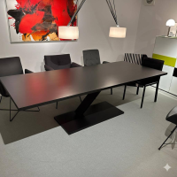 Desalto - Esstisch Element 860 Tischplatte Und Stahl Gestell Aluminium Schwarz Lackiert - 2