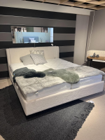 Musterring - Polsterbett Elias Stoff 5236 Creme Sockelunterbau Schwarz ohne Matratze ohne Lattenrost - 9