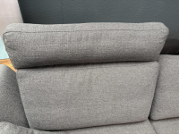 COR - Ecksofa Conseta Stoff 7146 Grau mit Kissen und Kopfstütze - 3