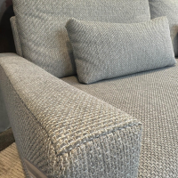 freistil Rolf Benz - Sofa 170 Stoff 4020 Hell Silbergrau Grau Kegelfuß Eiche Natur Inklusive Kissen - 7