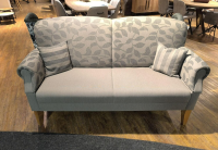Barnickel - Sofabank Georgia Stoff 52 109 09 Grau Und 52 109 29 Grau Füße Eiche Geölt Inklusive Kissen - 7