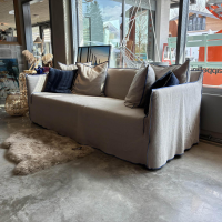 Gervasoni - Sofa Ghost 12 Stoff C Sand Zingaro Grau Inklusive Kissen - 2