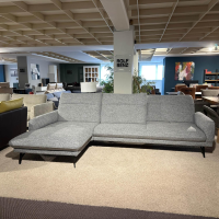 freistil Rolf Benz - Ecksofa 1560 Stoff 10 Bahama Grey Grau Fuß Metall Anthrazit - 4