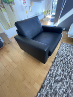 E. Schillig - Sessel Concept Plus M Leder L130 Schwarz Füße Aluminium Matt - 5