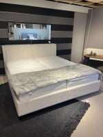 Musterring - Polsterbett Elias Stoff 5236 Creme Sockelunterbau Schwarz ohne Matratze ohne Lattenrost - 2