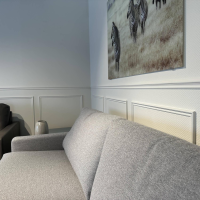 Violetta - Sofa Gesa Stoff 11 Gavani 83 Grau Schwebefuß Eric H 14 cm Schwarz Matt - 5