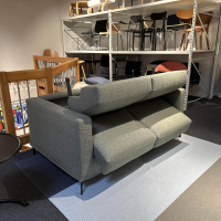 Bodema - Schlafsofa Richard Stoff Bonsai CH2955 032 Grün Metallfüße Schwarz Matt Mit Taschenfederkernmatratze - 7