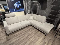 DFM - Ecksofa Murano Stoff Louis 124a Steel Grau Füße Metall Schwarz Pulverbeschichtet Inklusive Kissen Und Kopfstütze - 3