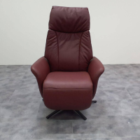 Mondo - Relaxsessel Easyswing "MAXI L" 2-Motorisch m. Aufstehhilfe Leder 31 Longlife Rouge Rot Gestell Sternfuß Metall Anthrazit Pulverbeschichtet - 8