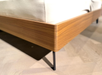 San Giacomo - Bett Aliante 1 0 Nuss Canaletto Füße Schwarz Mit Lattenrost - 4