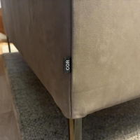 COR - Sofagarnitur Pilotis Sofa Und Sessel Leder 683 Taupe Braun Füße Schwarzchrom - 9
