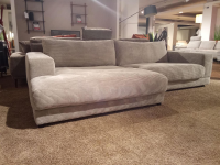 Raum.Freunde - Ecksofa Juni Stoff 6 Cord Stone Grau Füße Kunststoffgleiter Schwarz - 2