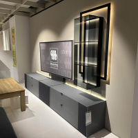 Musterring - Wohnwand Q Media 2.0 Lack Mattglas Grau Stoff Anthrazit 2 Mit Beleuchtung - 8