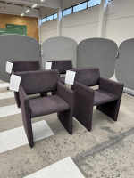 COR - 4er Set Stuhl Noto 191 Stoff 8155 Bordeaux Rot Braun - 6