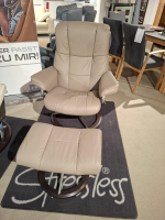 Stressless - Relaxsessel Mayfair M Leder Batick Mole Beige Gestell Signature Holz Wenge - 4