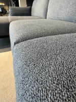 Leolux - Ecksofa Enna Stoff Mondo 007 Piombo Grau Gestell Epoxa Granite Anthrazit Matt Inklusive Kopfstütze - 2