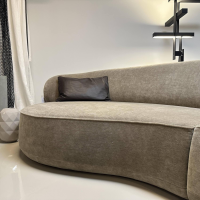 Bielefelder Werkstätten - Sofa Nimbo Stoff Savoy BW 1792-323 Taupe mit 3 Kissen - 6