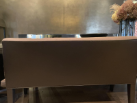 Promemoria - 2er-Set Sitzbank Isotta Cyclam Leder Und Stoff Dunkelviolett Violett Füße Schwarz - 4