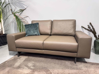 Hülsta - Sofa hs.450 Leder 53-426 Beige Grau ohne Dekokissen - 4