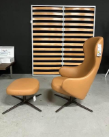 Kristalia - Relaxsessel Dua Relax Leder Elmosoft Braun Gestell Braun Inkl. Hocker - 10