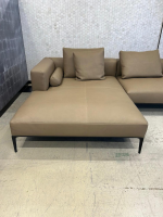 Walter Knoll - Sofagruppe Jaan Living 783 Leder Safari 1372 Clay Braun Grau Gestell Aluminium Schwarz Hochglanz Beschichtet Mit Kissen - 5