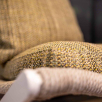 Flexform - Sessel Peter Outdoor Gestell Weiß Kordel Matt Eis Inklusive Kissen Stoff Cora Grün - 4