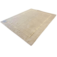 Eigene Herstellung - Teppich Nepal 183x240cm Schurwolle Mit Seide Handgeknüpft Beige - 3