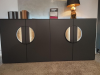 Raum.Freunde - Sideboard Jyn Lack Schiefer Schwarz Inklusive Beleuchtung Mit Fernbedienung - 5