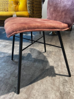 Raum.Freunde - 4er Set Esszimmerstuhl Yanis Stoff Adore 200 Pale Rosa Rot Gestell Anthrazit Schwarz - 3