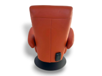himolla - Relaxsessel 7627 Easy Swing Leder Longlife Soft Mandarine Rot Drehteller Anthrazit - 3