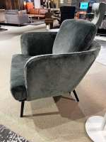 Christine Kröncke - Sessel Nona Stoff Cozy CK2773 Algue 032 Grau Metallfuß Schwarz Pulverbeschichtet - 8